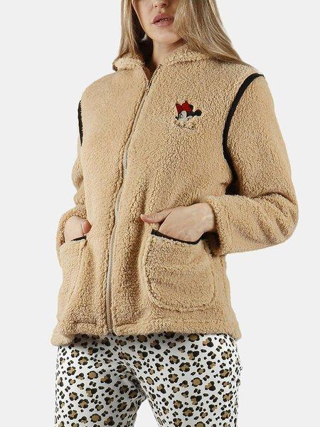 Image of Hausjacke Minnie Leopardo Disney Damen Braun L