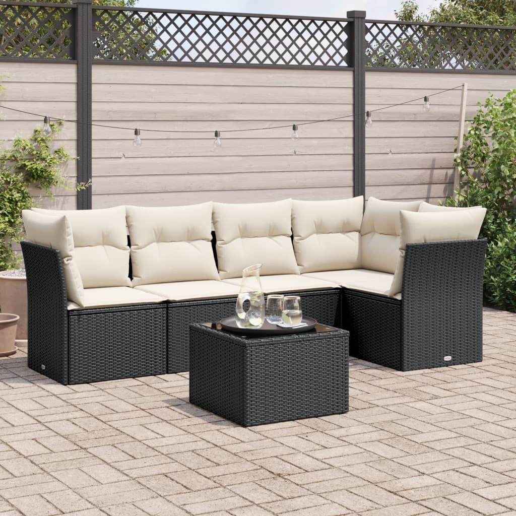 VidaXL set divano da giardino Polirattan  