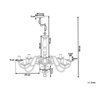 Beliani Lampe suspension en Métal Rétro BRITHON  