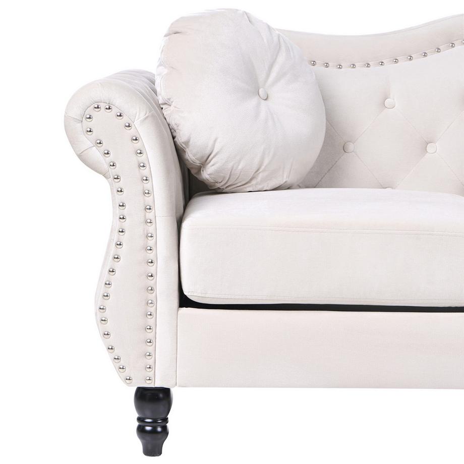 Beliani 2 Sitzer Sofa aus Samtstoff  SKIEN  