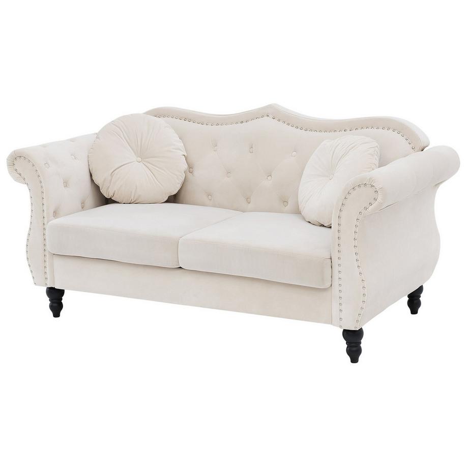 2 Sitzer Sofa aus Samtstoff  SKIEN