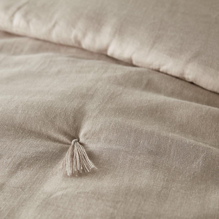 La Redoute Intérieurs  Edredon matelassé lin lavé uni 