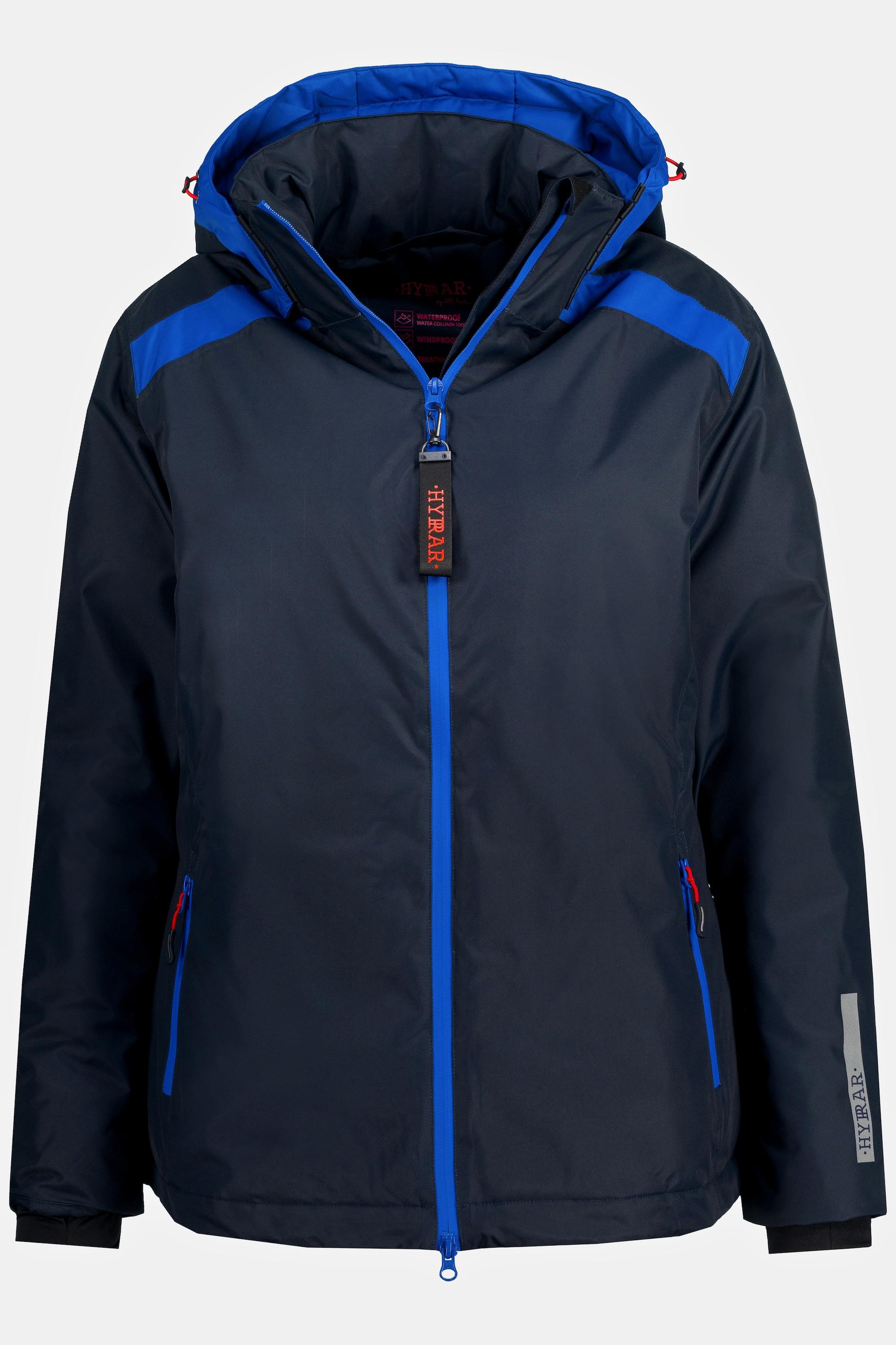 Ulla Popken HYPRAR Performance-Jacke Wasserdicht 2-Wege-Zipper  