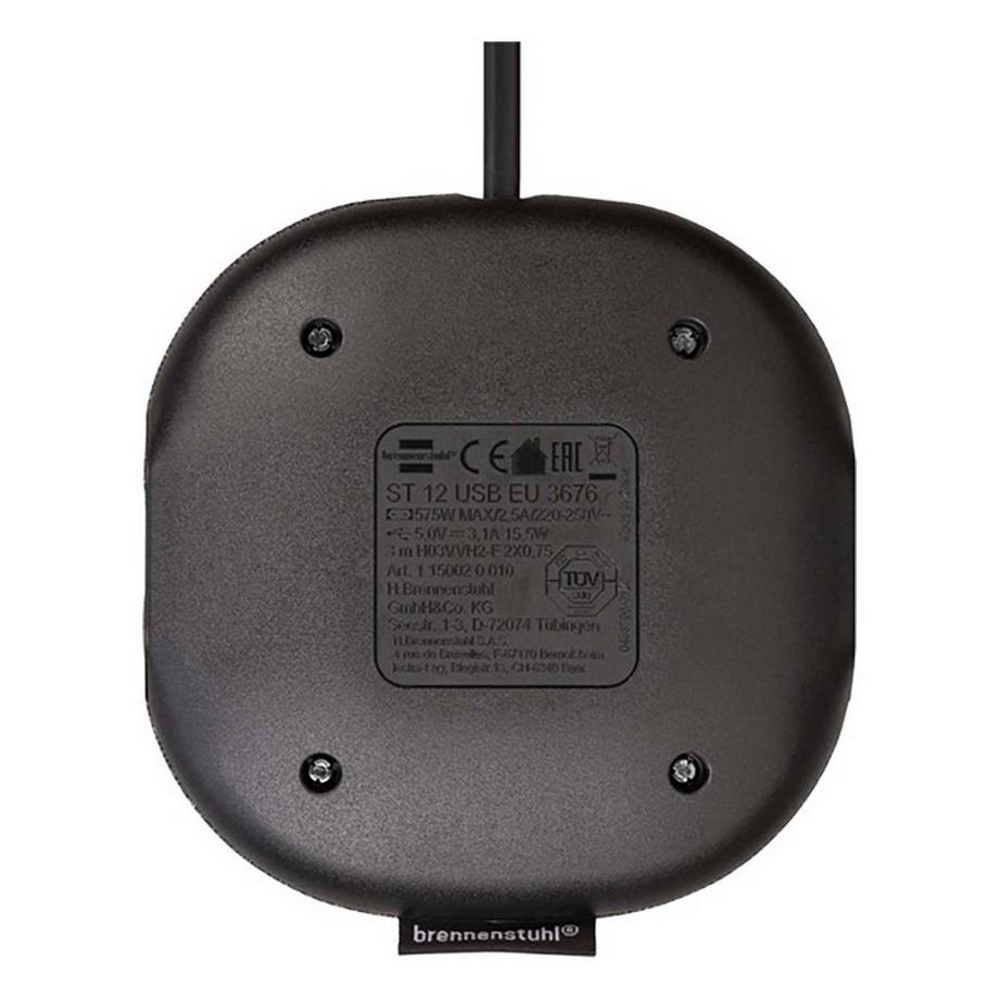 BRENNENSTUHL  Stazione di ricarica con spina Euro e 2 porte USB Estilo 