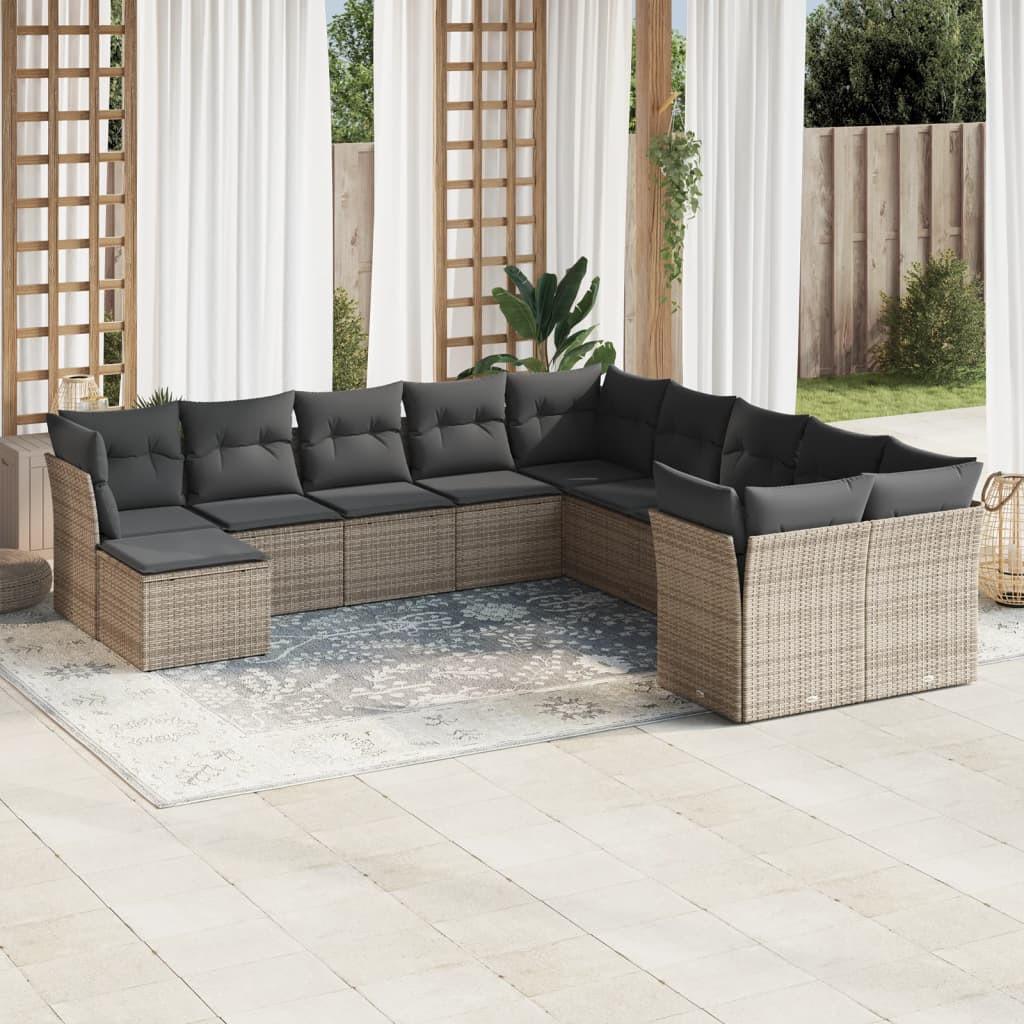 VidaXL set divano da giardino Polirattan  