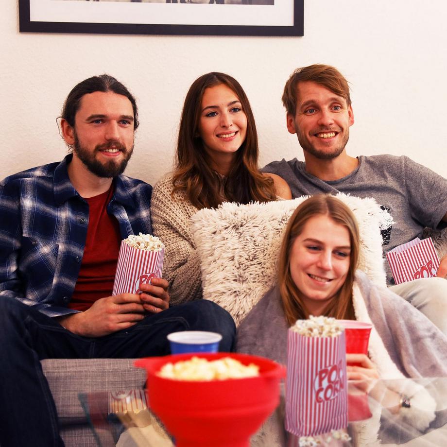 B2X  Popcorntüten mit Retro-Motiven - 48 Stück 