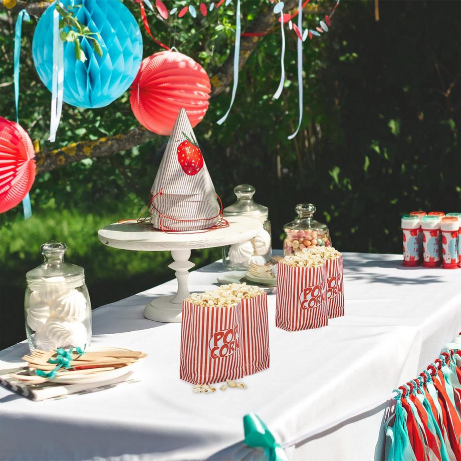 B2X  Popcorntüten mit Retro-Motiven - 48 Stück 