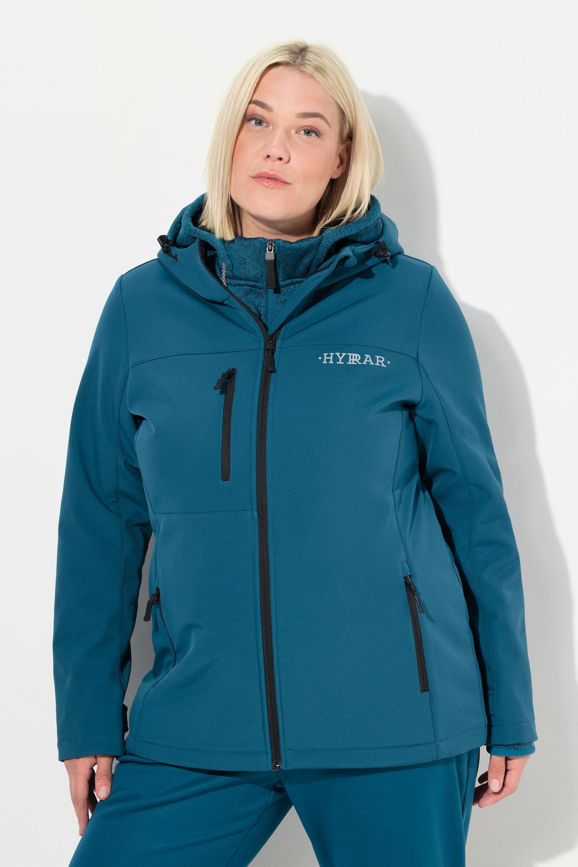 Ulla Popken  Veste Softshell HYPRAR déperlante, matière stretch et imprimé réfléchissant 