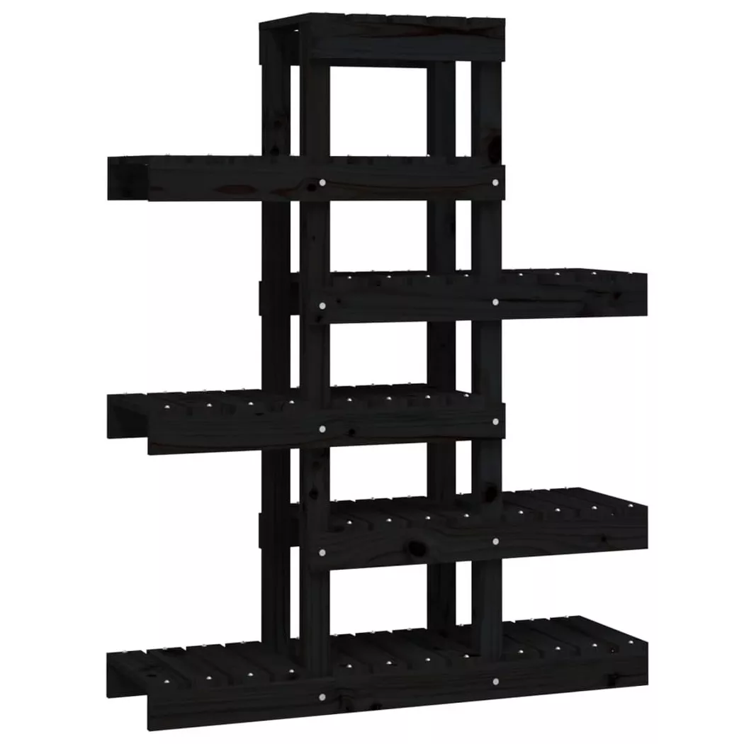 VidaXL - Pflanzenständer holz, One Size, Schwarz