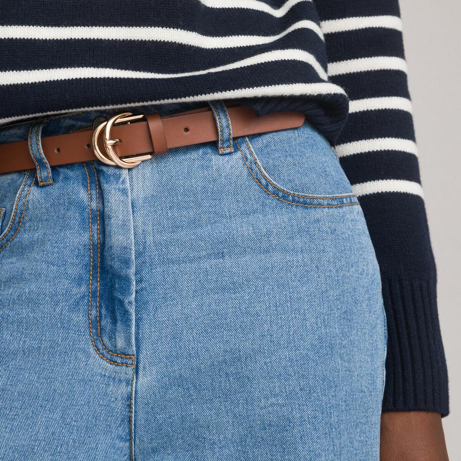 La Redoute Collections Lot de 2 ceintures double boucle  