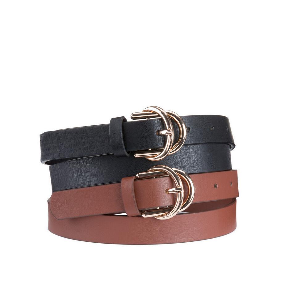 Lot de 2 ceintures anneau double