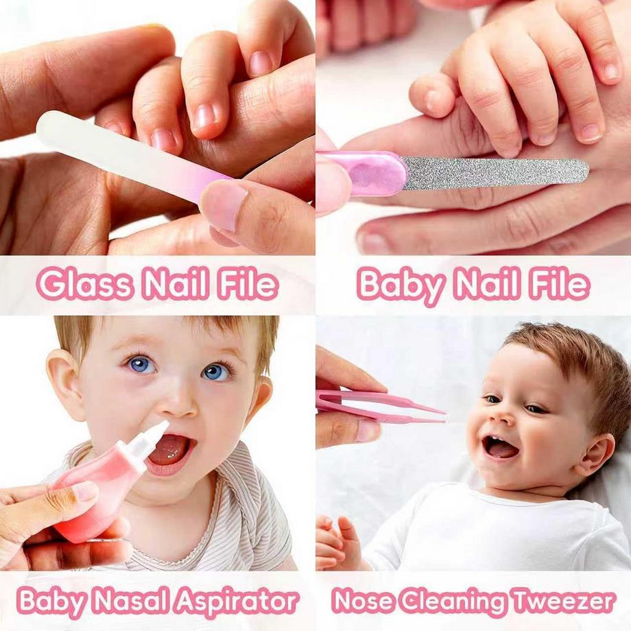 Alopini  Kit de Sécurité et de Toilettage pour Bébé avec Brosse à cheveux, Peigne, Coupe-ongles, Ensemble de Base pour Bébé pour Nouveau-né 
