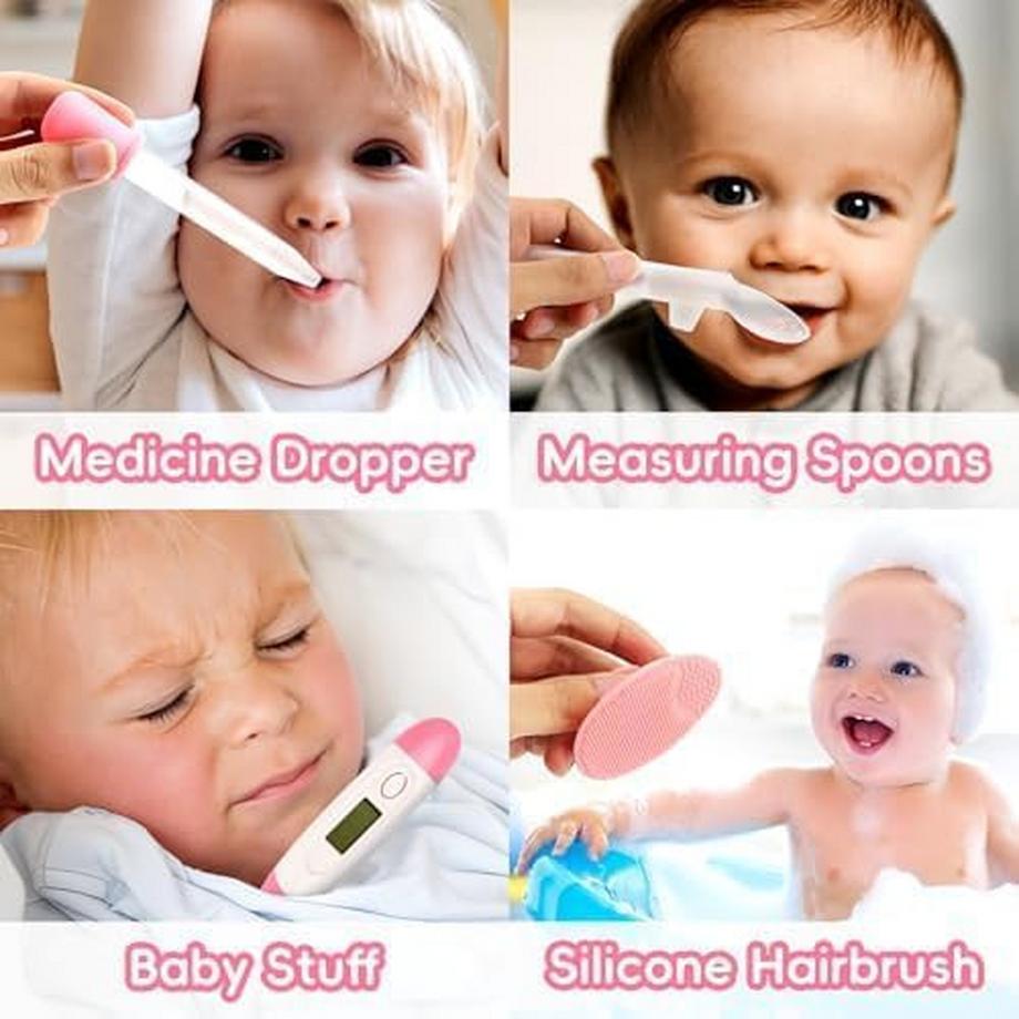 Alopini  Kit de Sécurité et de Toilettage pour Bébé avec Brosse à cheveux, Peigne, Coupe-ongles, Ensemble de Base pour Bébé pour Nouveau-né 