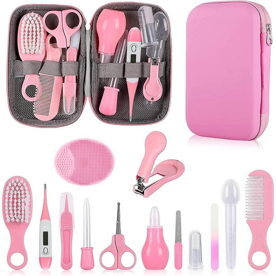 Baby-Sicherheits- und Pflegeset mit Haarbürste, Kamm, Nagelknipser, Baby-Basics-Set für Neugeborene
