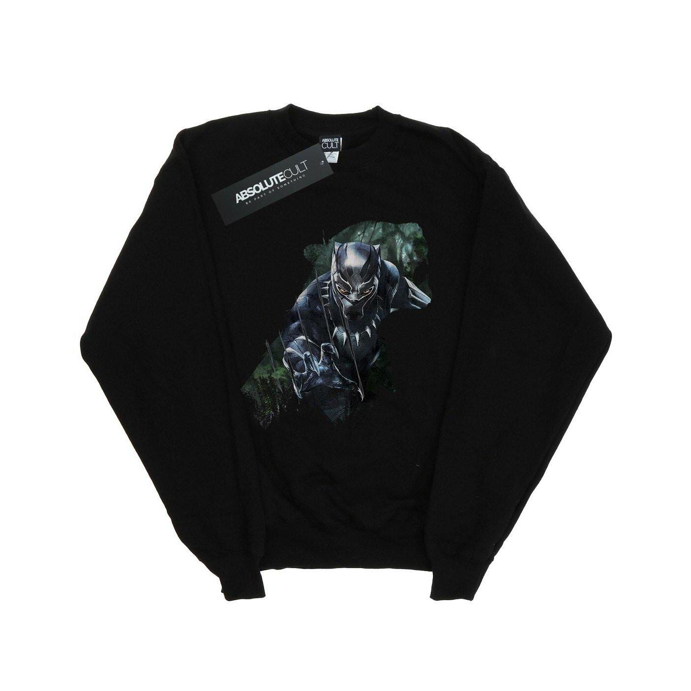 Image of Black Panther Wild Silhouette Sweatshirt Mädchen Schwarz 128