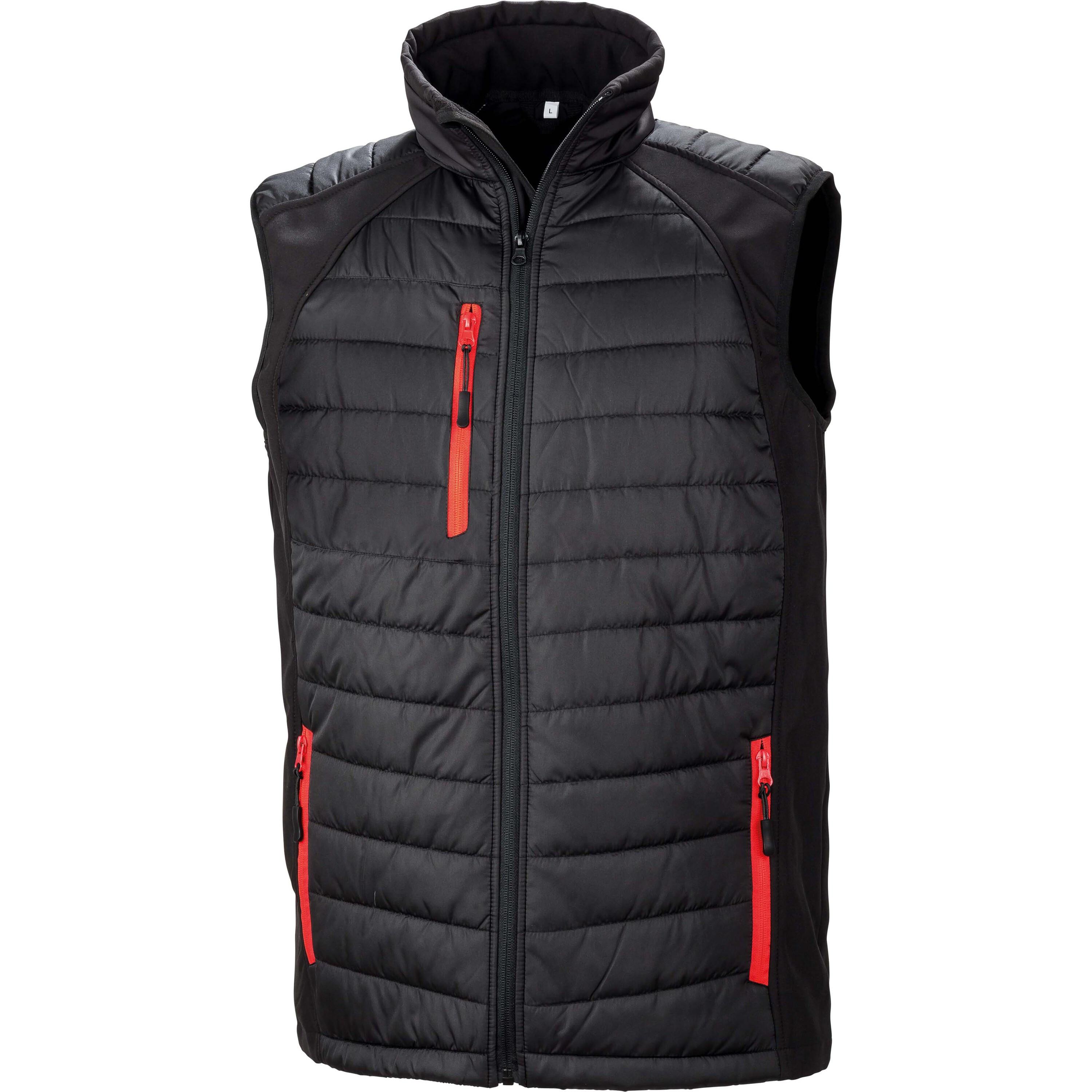 Result  gilet softshell rembourré black compass 