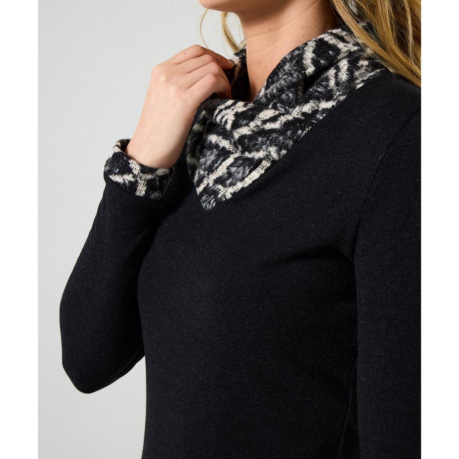 Joe Browns Weiches Jersey Wasserfallkragen Top  