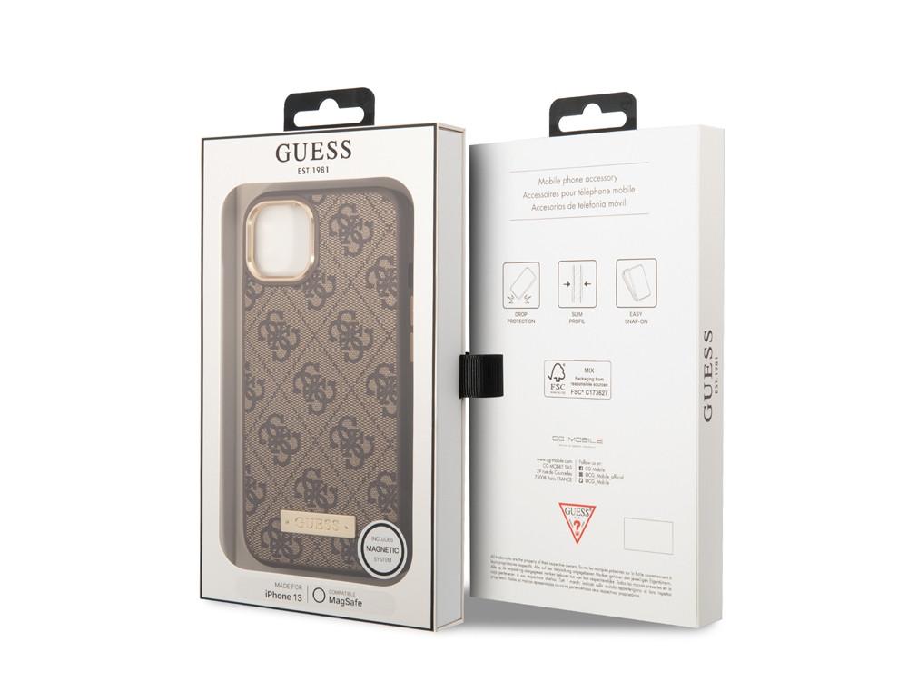 GUESS  Coque Magsafe iPhone 14 Plus Metal Plate 