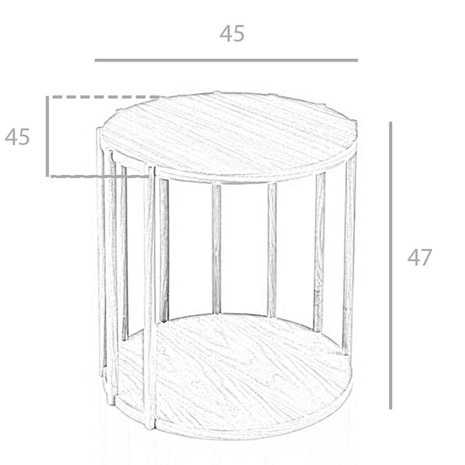 ANGEL CERDA Tavolo angolare rotondo in noce  