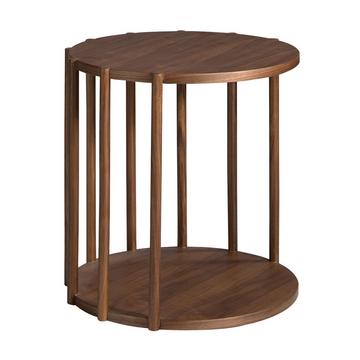 Table d'angle ronde en noyer