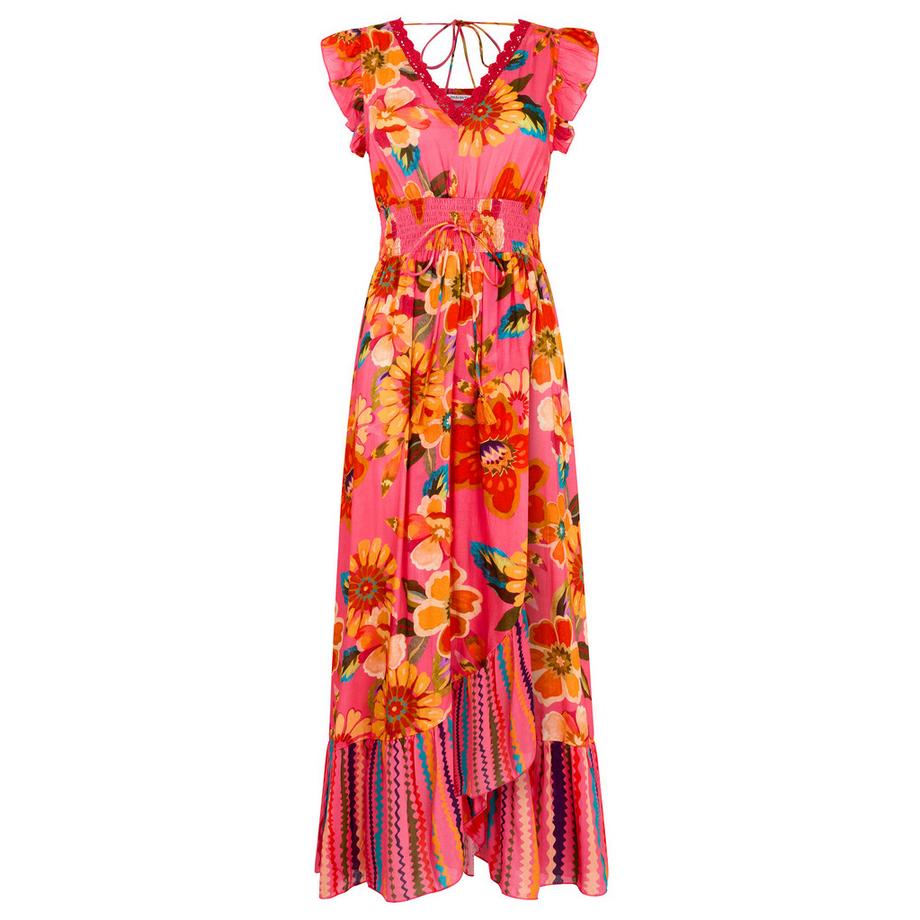 Joe Browns Abito Maxi con Gonna Avvolgente e Dettaglio a Frange  