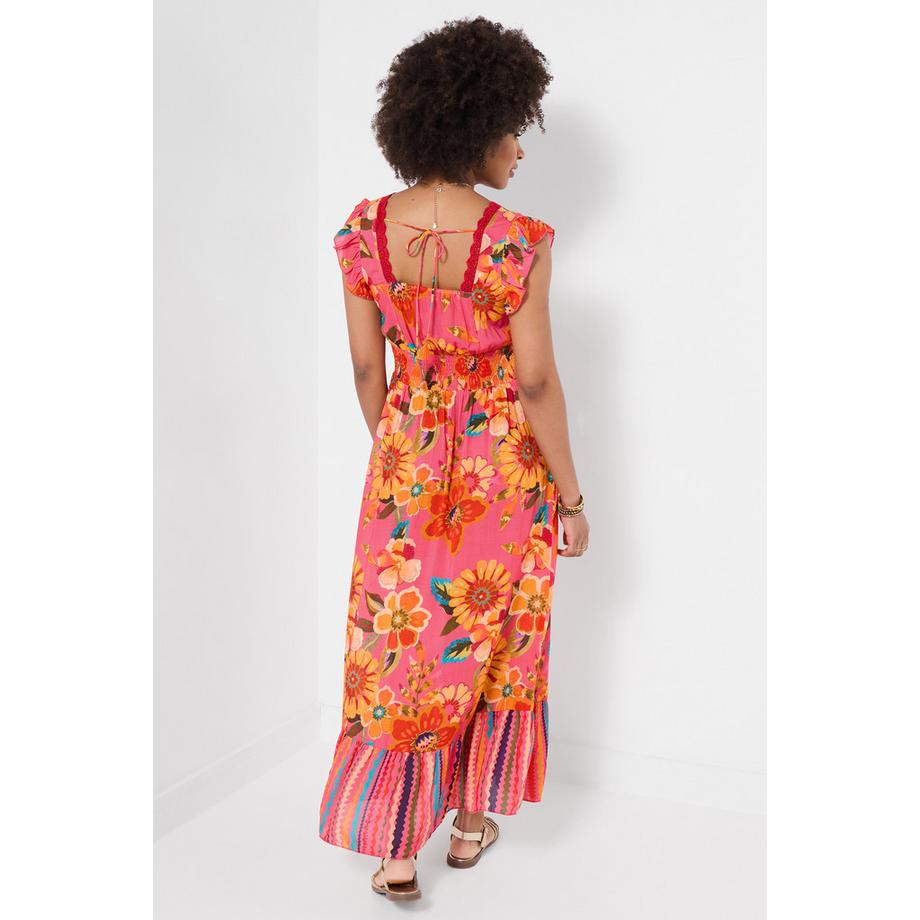 Joe Browns Abito Maxi con Gonna Avvolgente e Dettaglio a Frange  