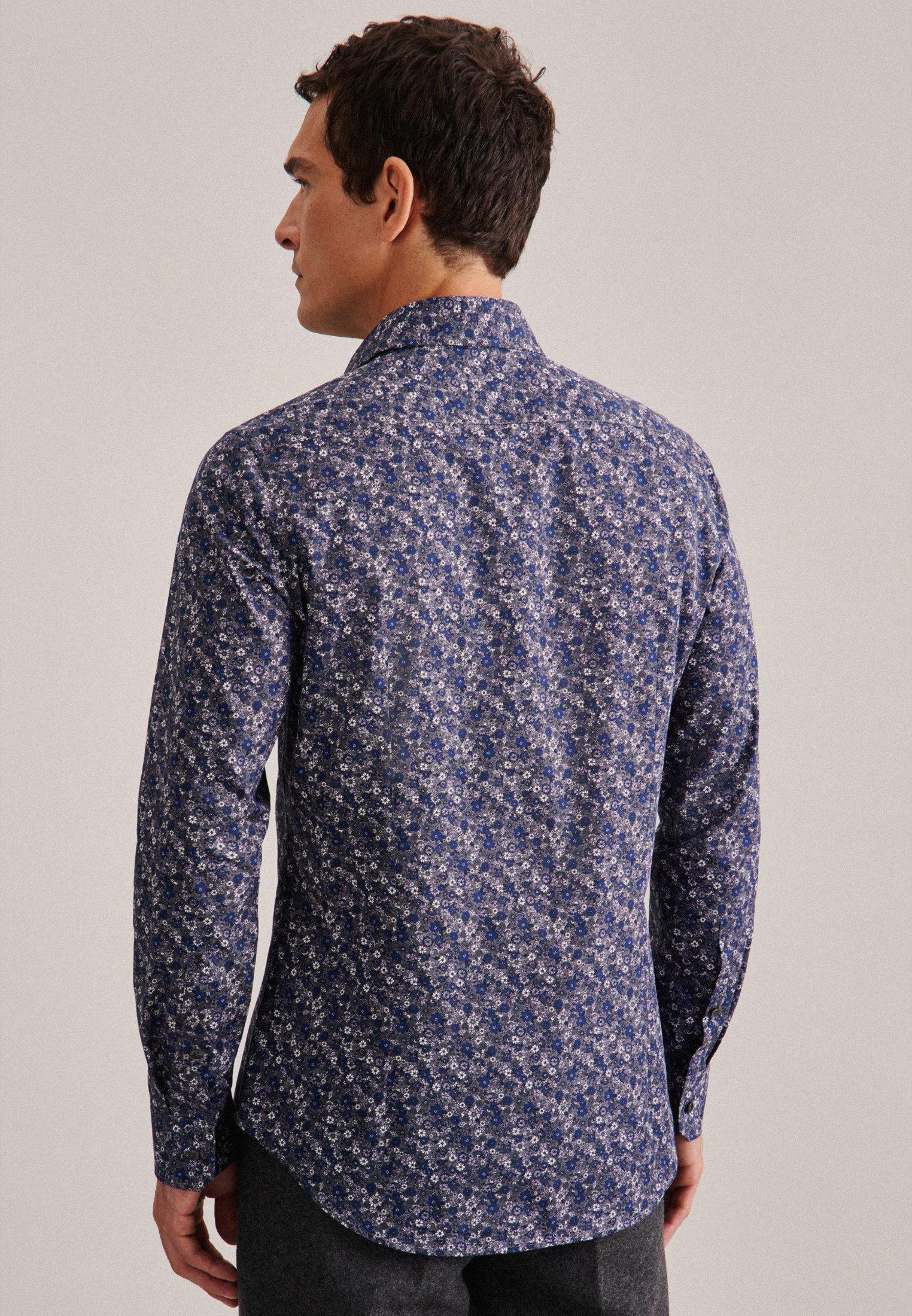 Seidensticker  Business Hemd Slim Fit Langarm Floral 