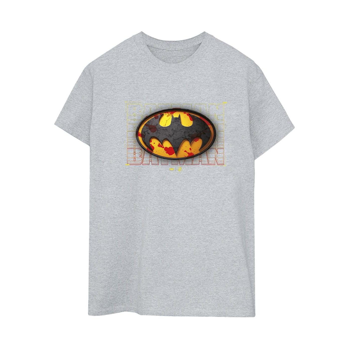 Image of The Flash Batman Red Splatter Tshirt Damen Grau XL