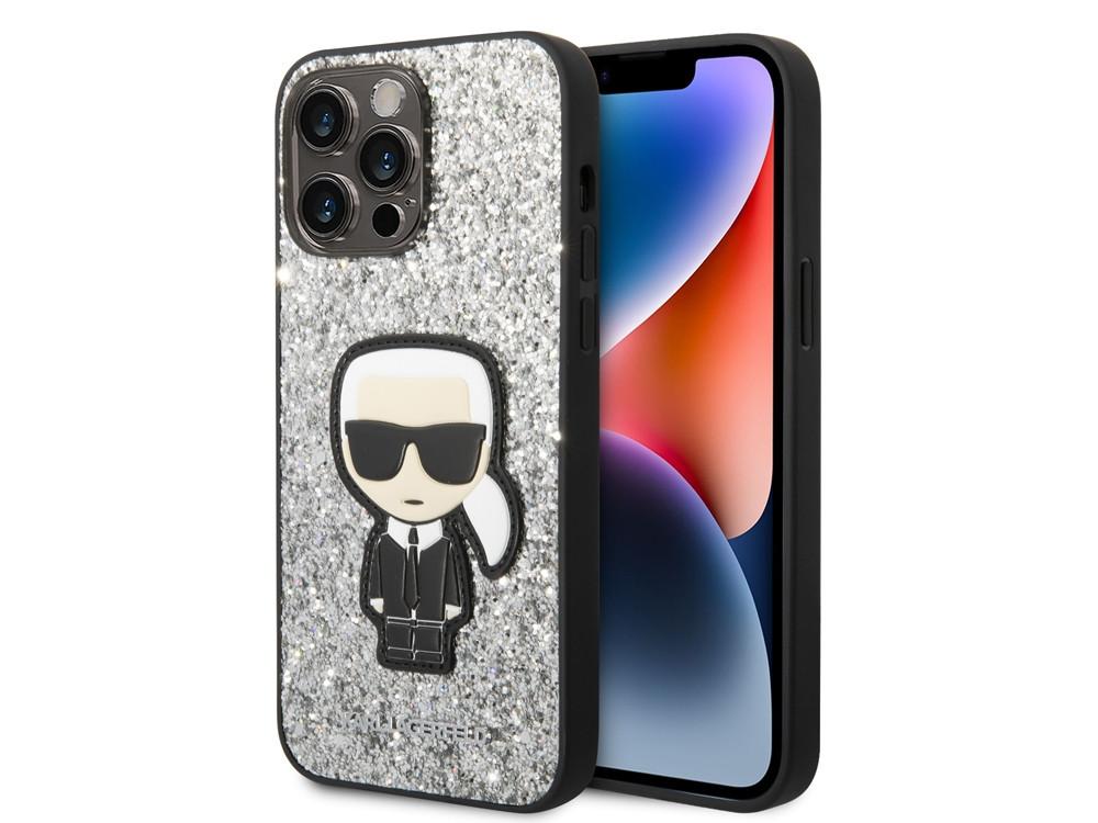 KARL LAGERFELD  Coque iPhone 14 Pro Max Glitter Ikonik 