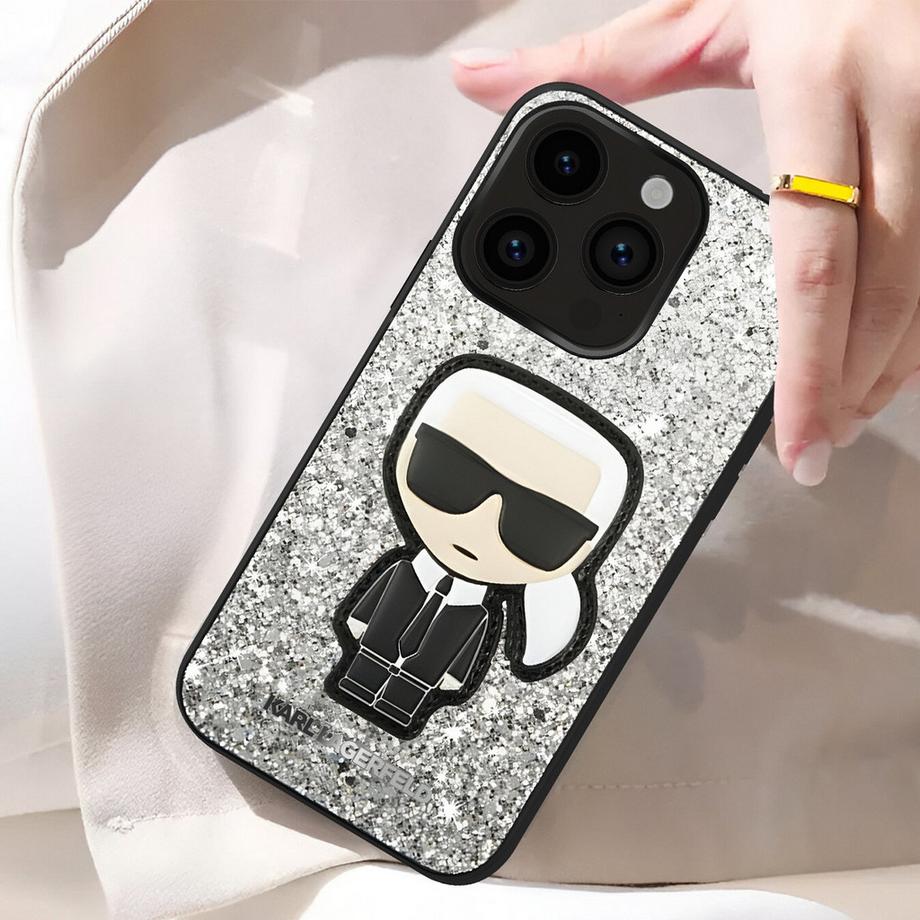 KARL LAGERFELD  Hülle iPhone 14 Pro Max Glitter Flakes 