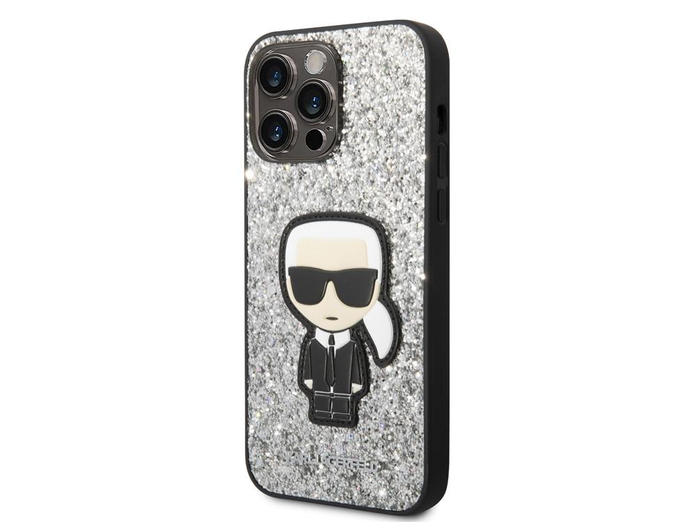 KARL LAGERFELD  Coque iPhone 14 Pro Max Glitter Ikonik 