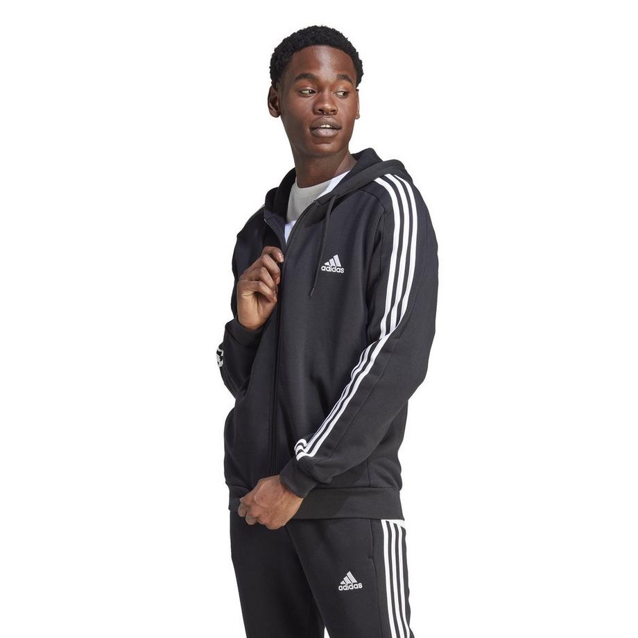 adidas Essentials 3-Stripes Full Zip Fleece Hoodie  