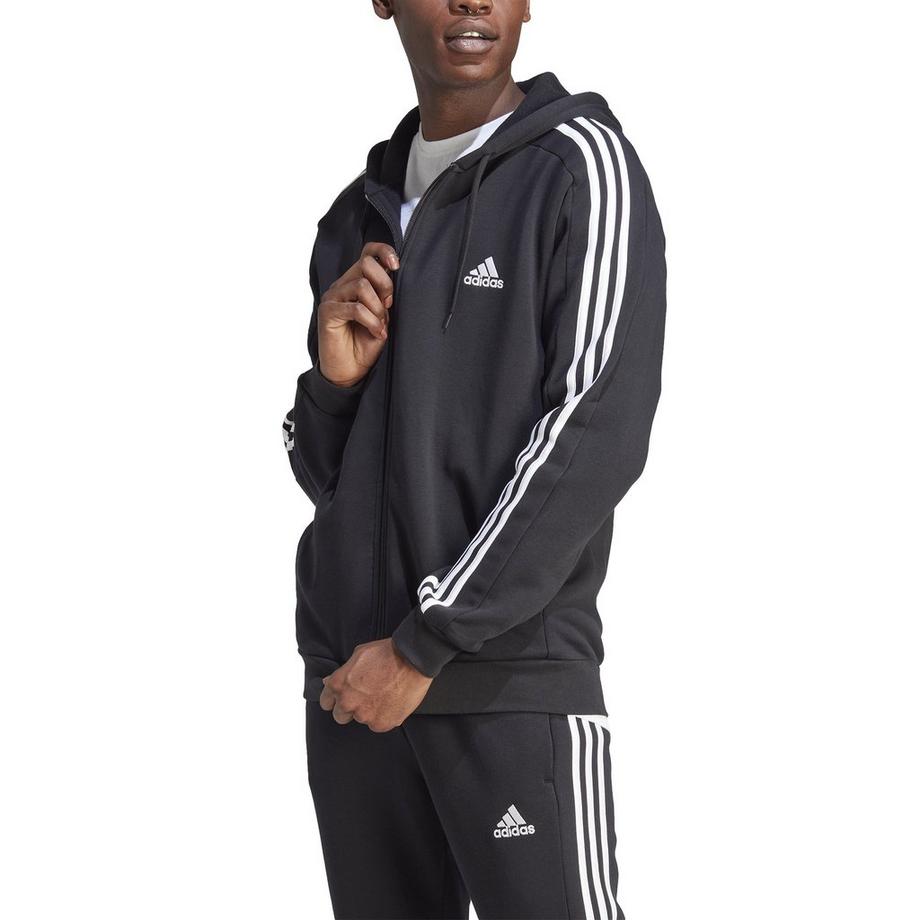 adidas Essentials 3-Stripes Full Zip Fleece Hoodie  