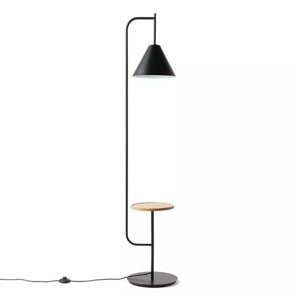 La Redoute Intérieurs – Stehlampe Mugli mit Ablage, One Size, Schwarz