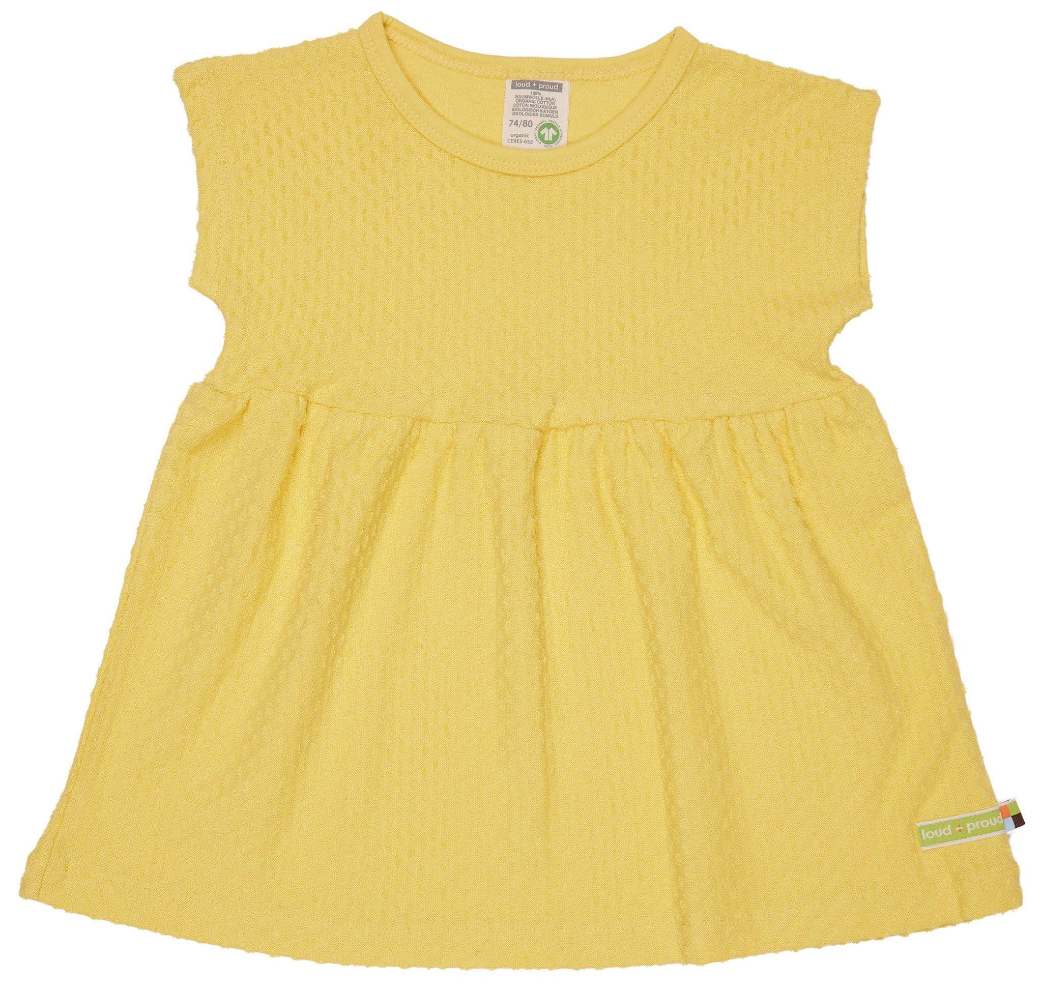 Image of Kleid Aus Ftee Mit Punkten Gold Mädchen Gelb 110/116