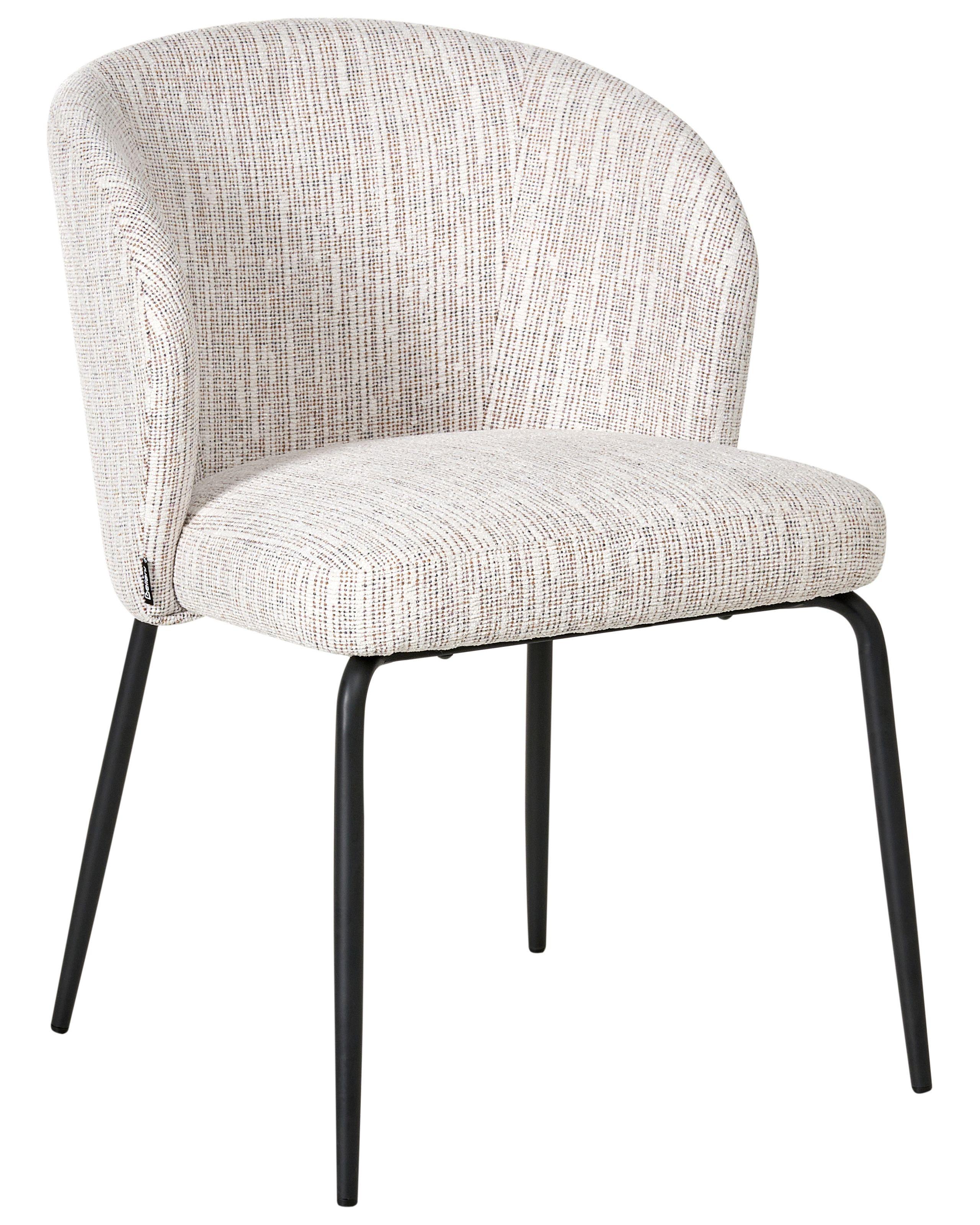 Beliani Lot de 2 chaises de salle à manger en Tissu Moderne ZANA  