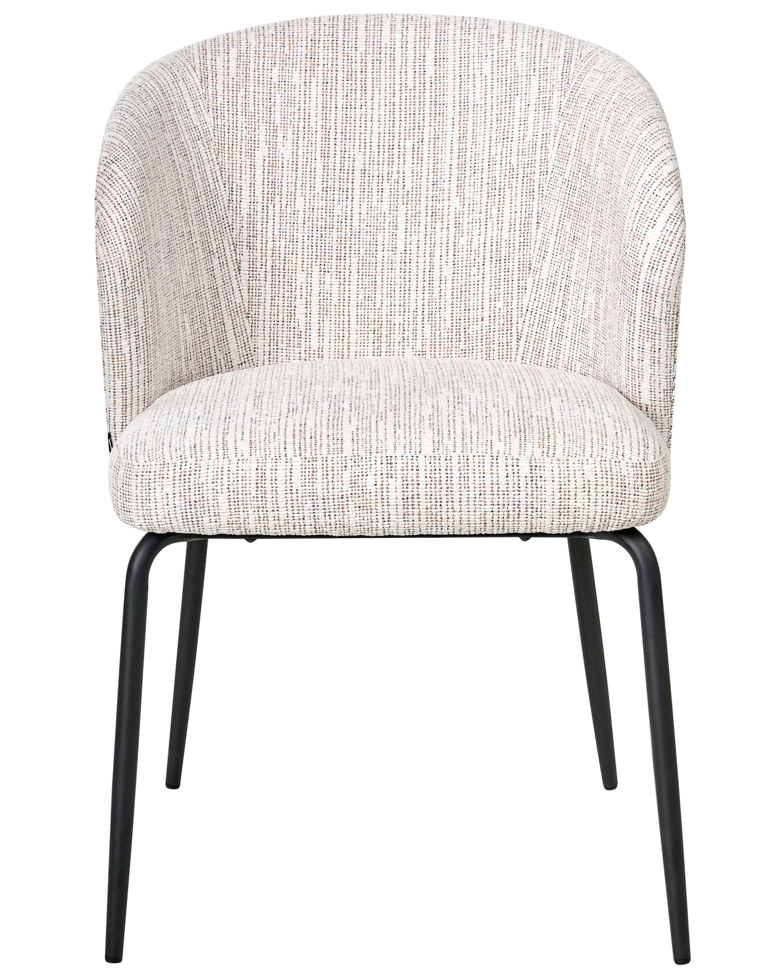 Beliani Lot de 2 chaises de salle à manger en Tissu Moderne ZANA  