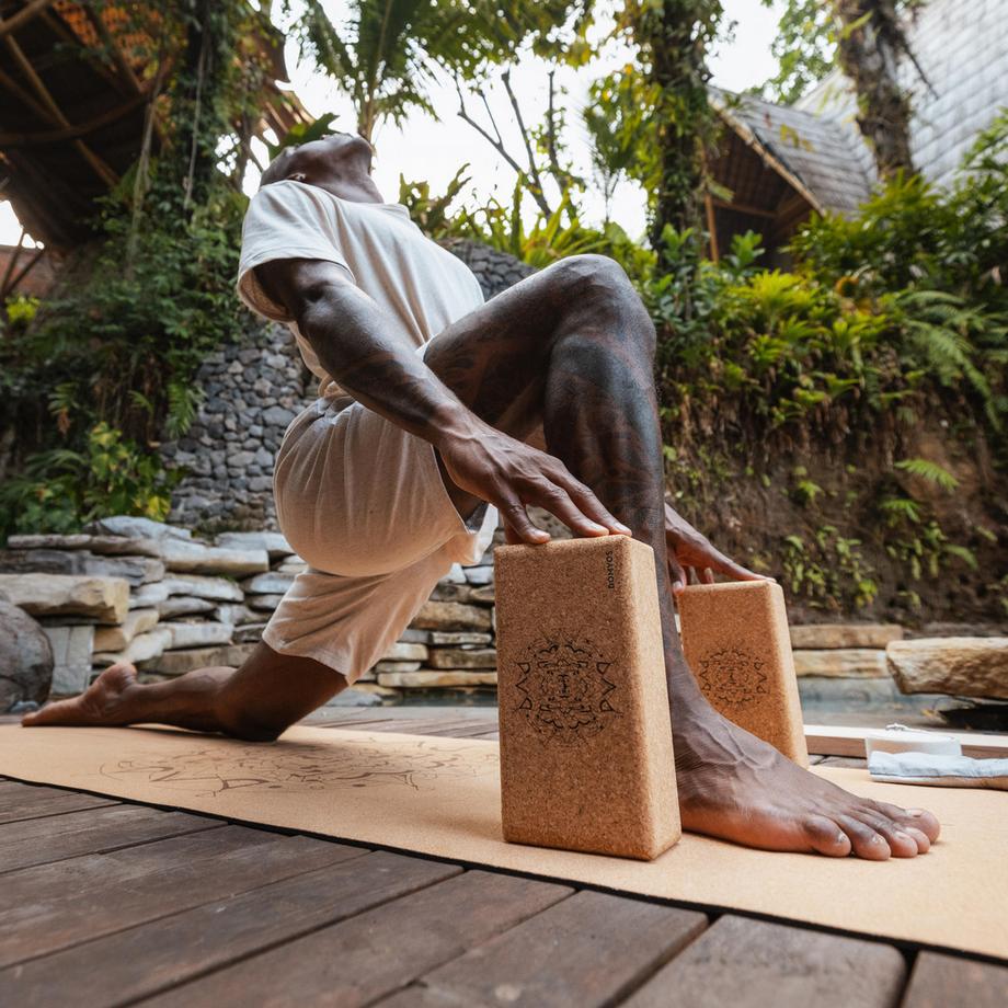 KIMJALY  Blocco yoga stampa mandala sughero 