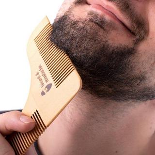 B2X  2 pettini per barba e baffi in legno 