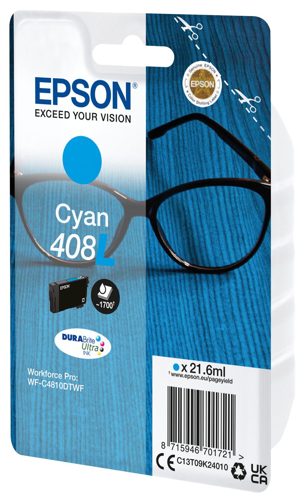 EPSON  Singlepack Cyan 408L DURABrite Ultra Ink 