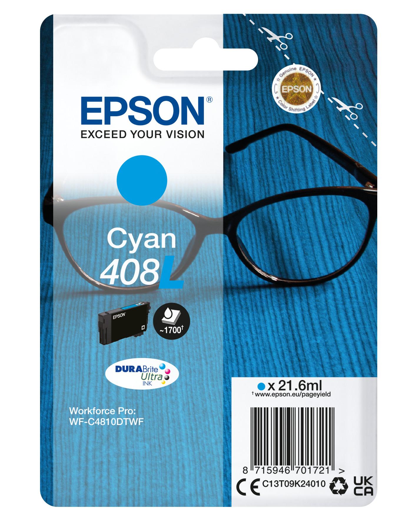 EPSON  Singlepack Cyan 408L DURABrite Ultra Ink 