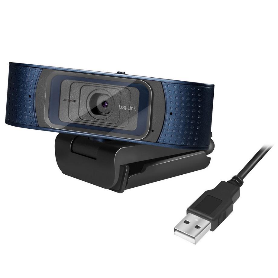 LogiLink  Webcam Pro 1080p 80° Autofokus 2x Mikrofon 