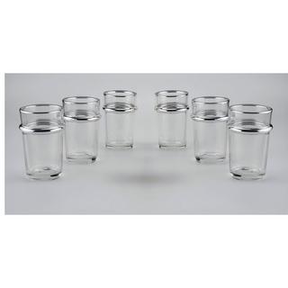 Aulica TASSES A THE EN VERRE BORDS ARGENT 175ML - LOT DE 6  