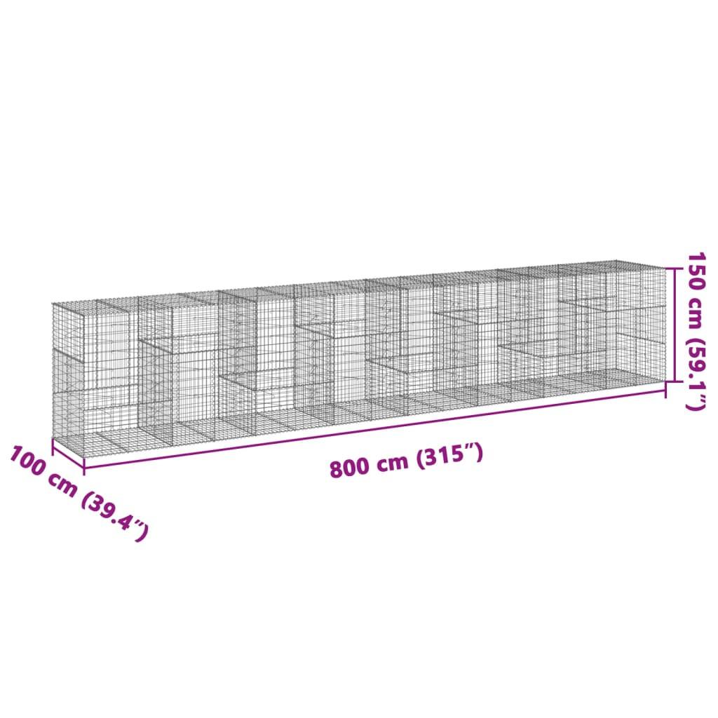 VidaXL Panier gabion fer  