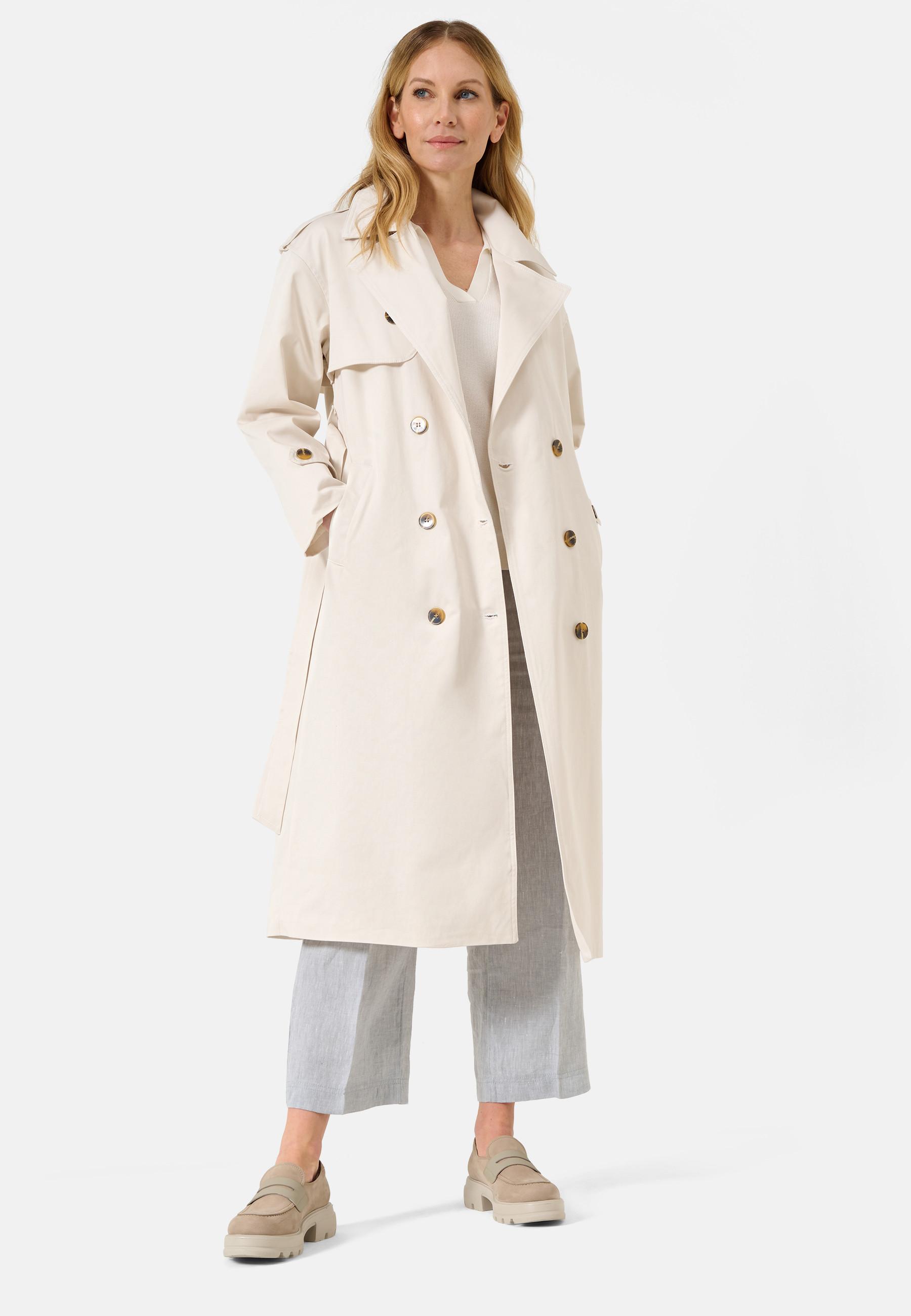 RICANO  Trenchcoat Greta, Zweireihiger Mantel mit Gürtel 