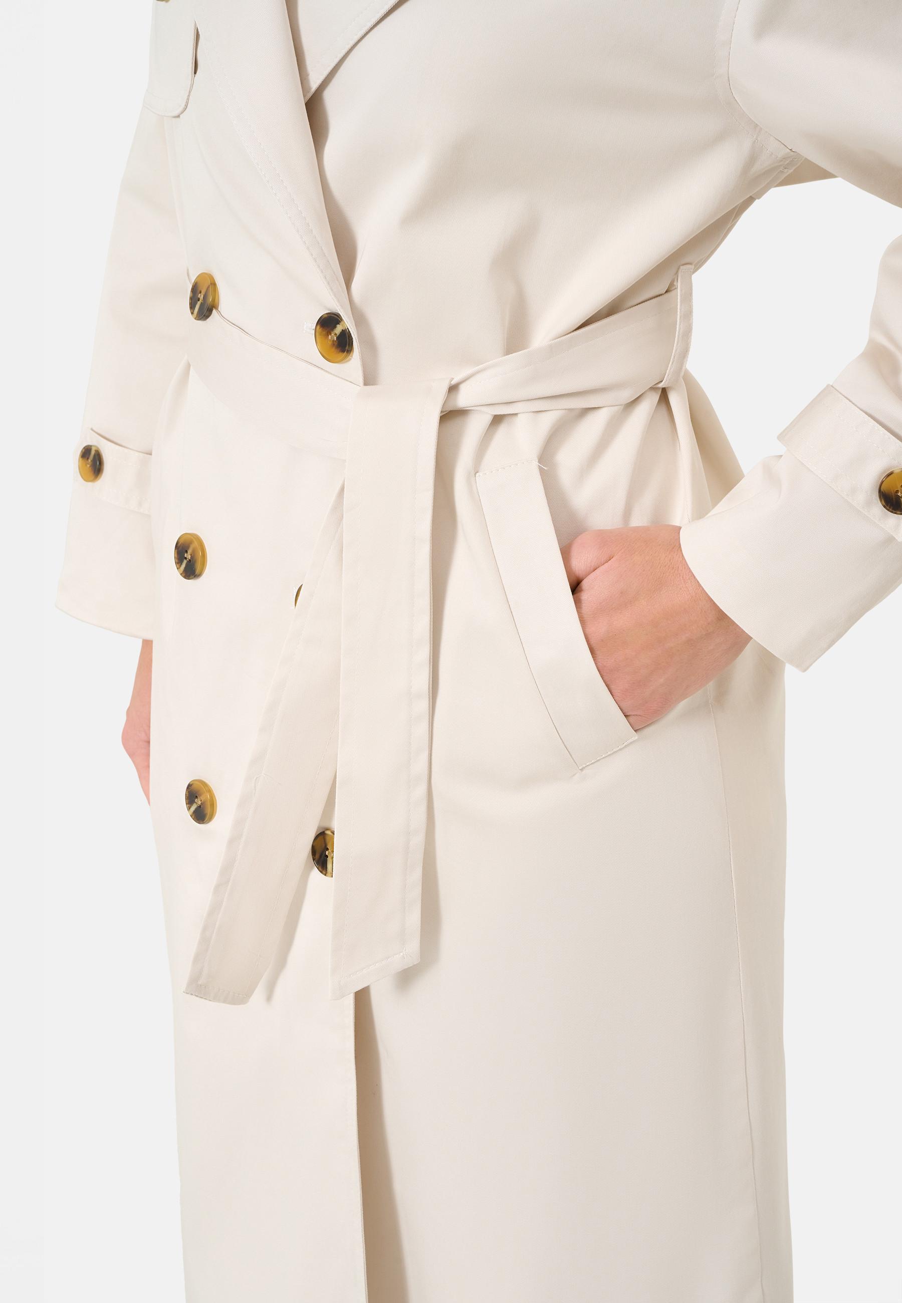 RICANO  Trenchcoat Greta, Zweireihiger Mantel mit Gürtel 