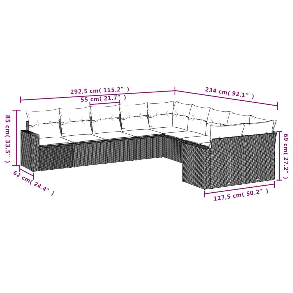 VidaXL Garten sofagarnitur poly-rattan  