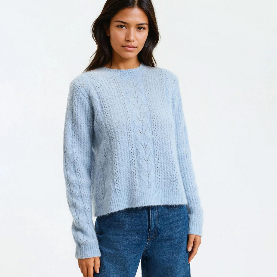 Pullover im Ajourmuster