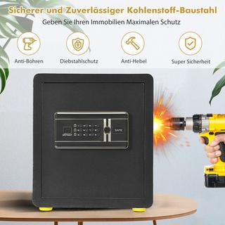 Northio Tresor Elektronischer Tresorschrank mit Digitaler Tastatur 45 L Safe Tresor 36 x 31 x 41 cm Schwarz  