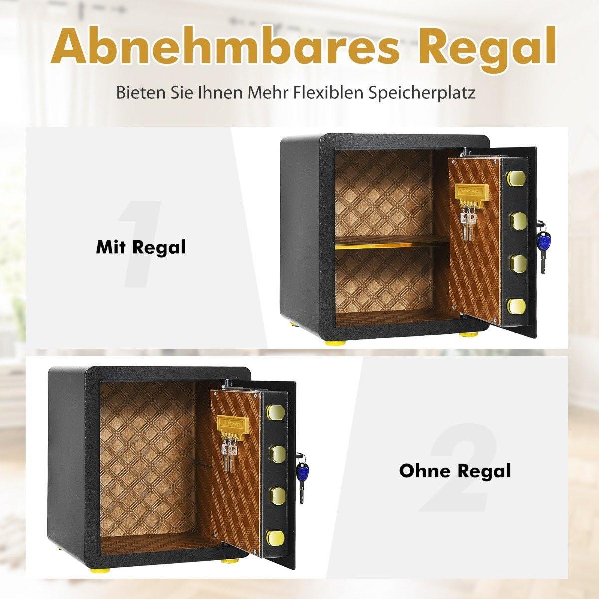 Northio Tresor Elektronischer Tresorschrank mit Digitaler Tastatur 45 L Safe Tresor 36 x 31 x 41 cm Schwarz  